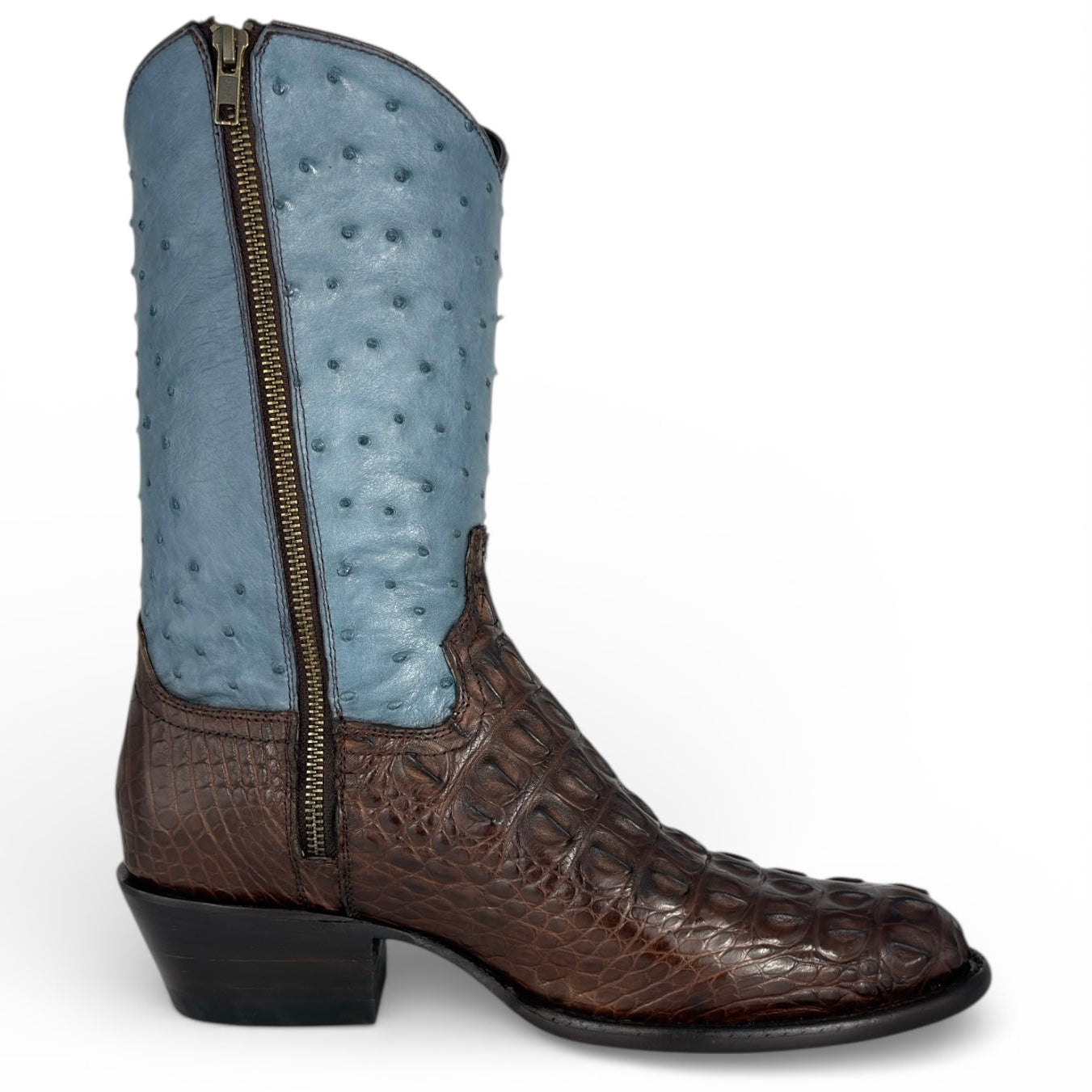 BOTA INVASOR BROWN LOMO ALLIGATOR/ TUBO AVESTRUZ