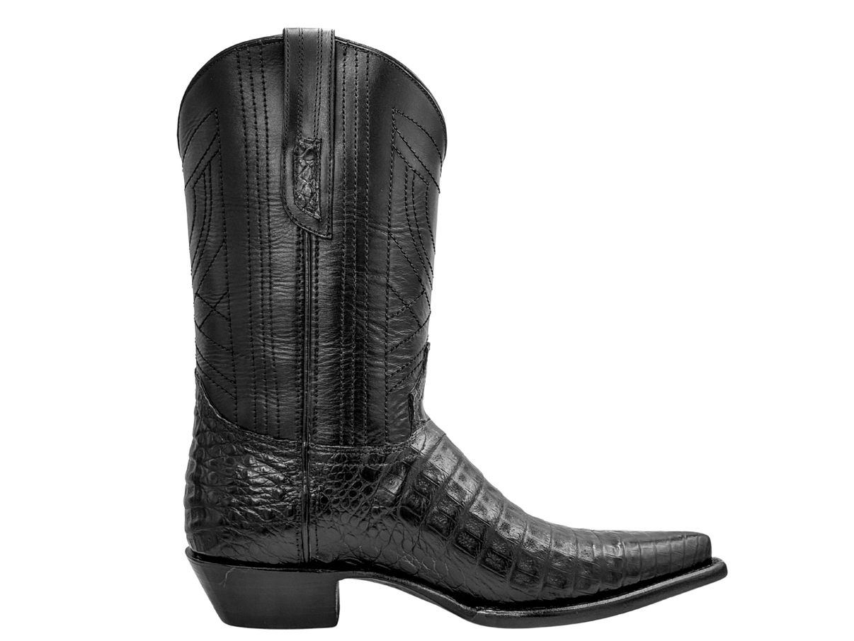 COWBOY COCODRILO BLACK PUNTAL