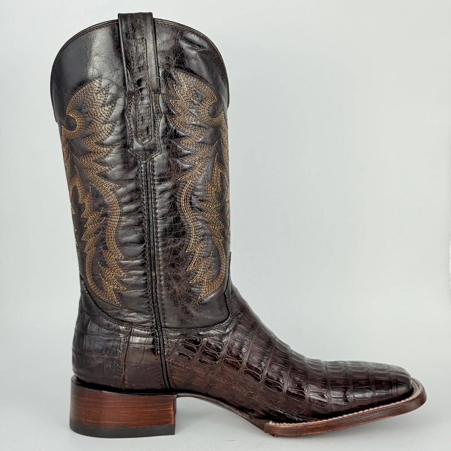 Bota Cowboy Cocodrilo Tabaco Bulldog