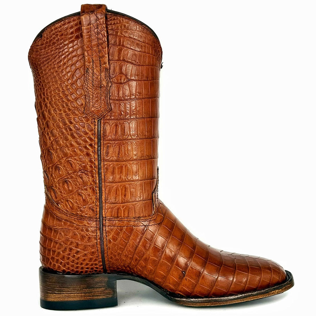 Bota Cowboy Cocodrilo Siames Full Caramelo