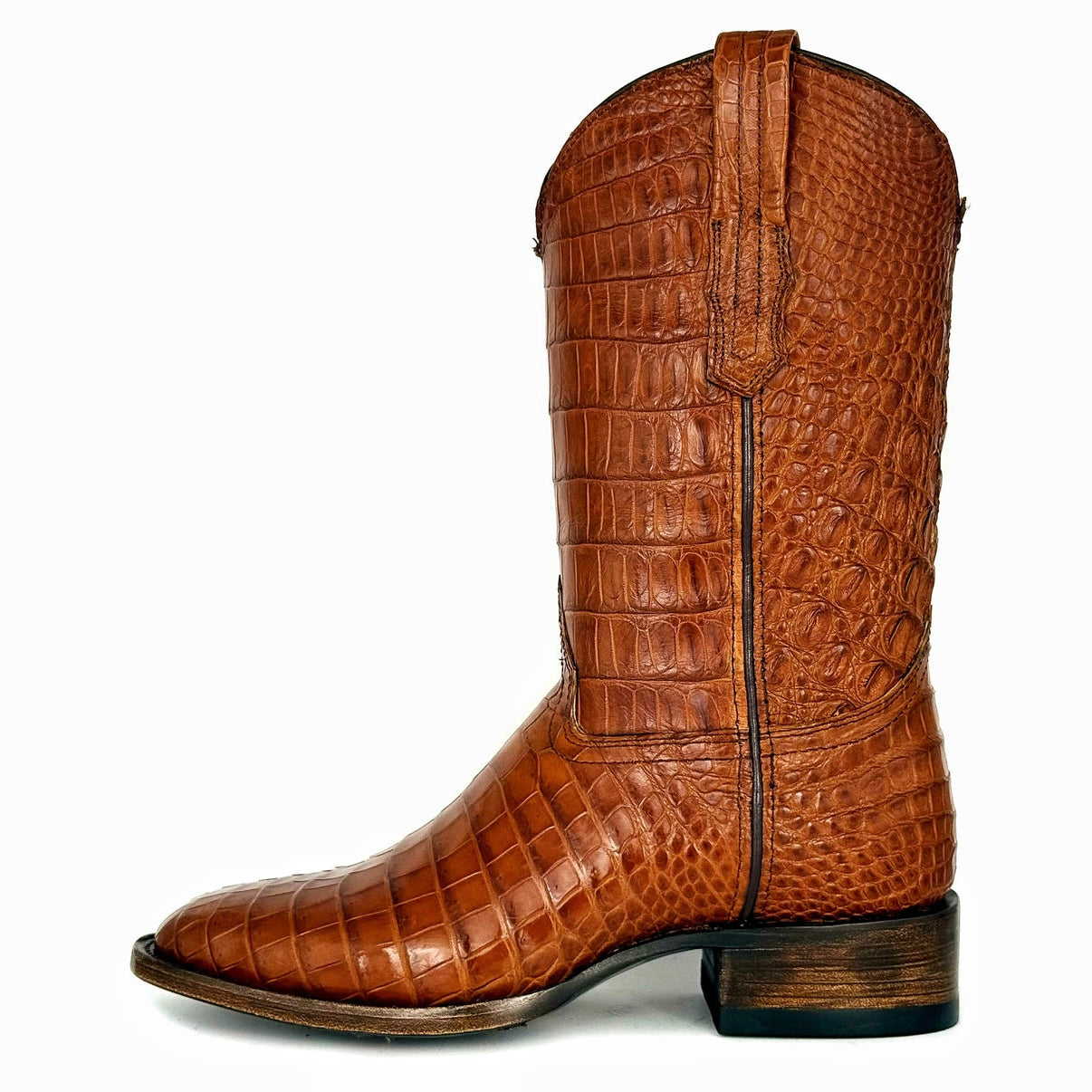 Bota Cowboy Cocodrilo Siames Full Caramelo