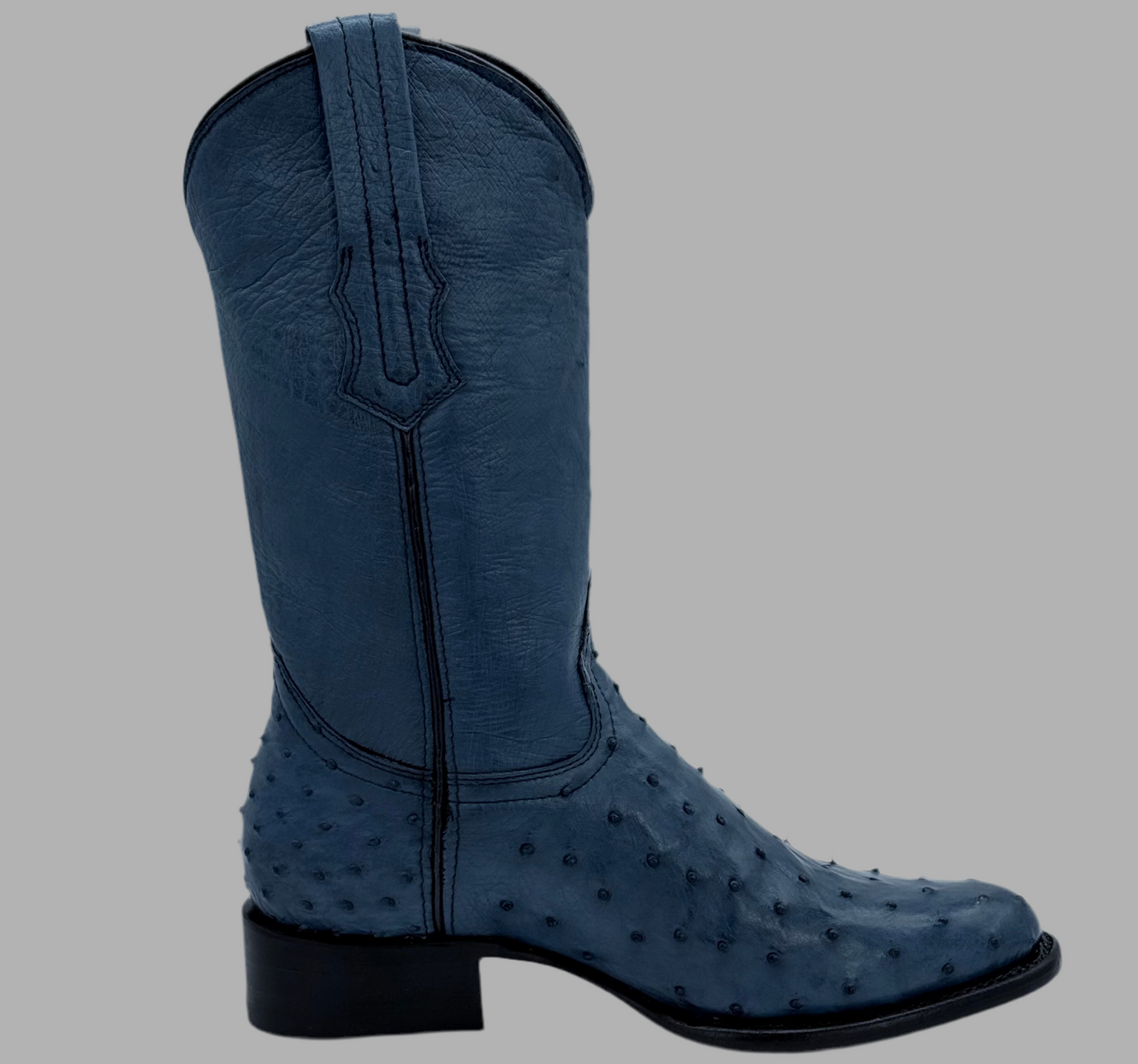 Bota Dama Avestruz Full Blue
