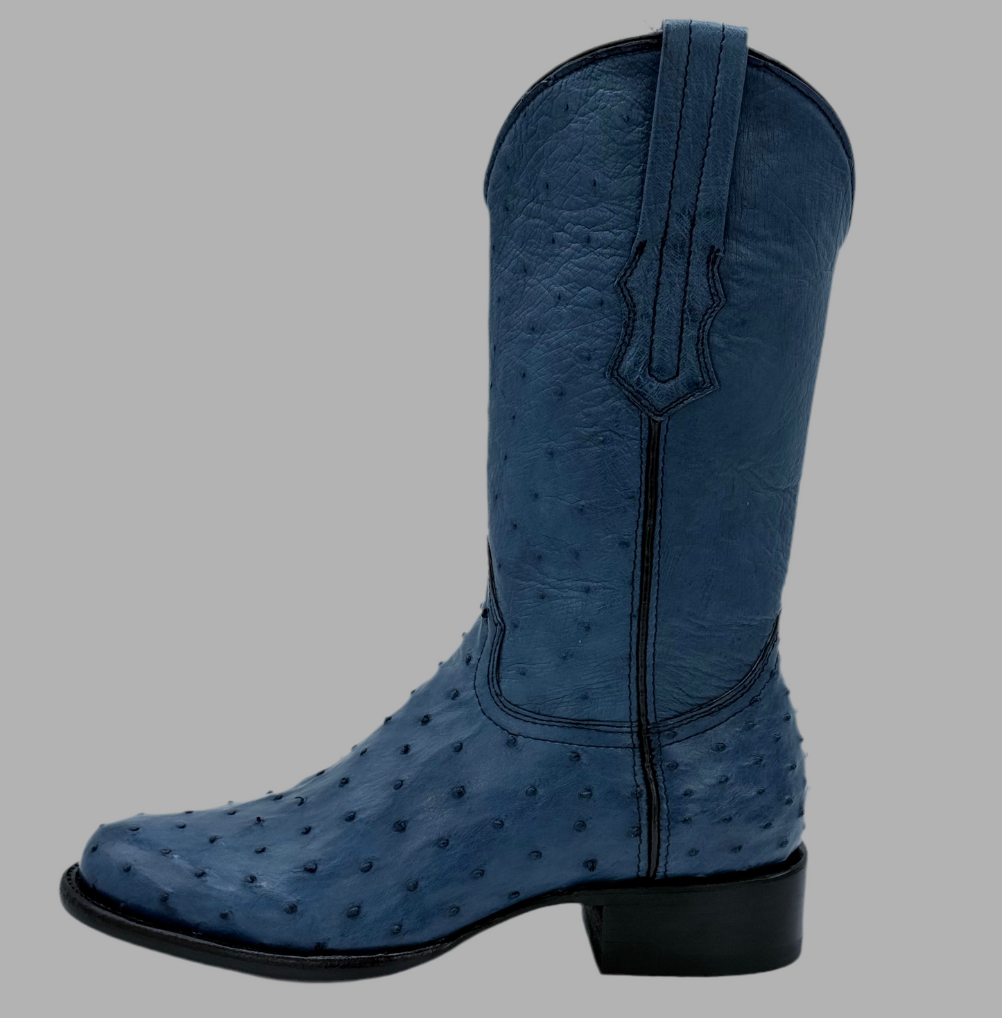 Bota Dama Avestruz Full Blue