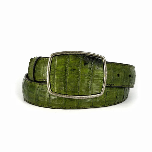 CINTÓ COCODRILO GREEN HEBILLA CUADRADA
