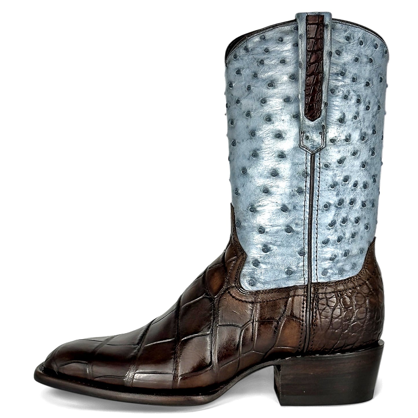 INVASOR FULL BROWN BLUE ALLIGATOR / AVESTRUZ FRANCESA