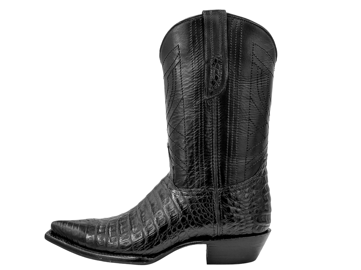 COWBOY COCODRILO BLACK PUNTAL