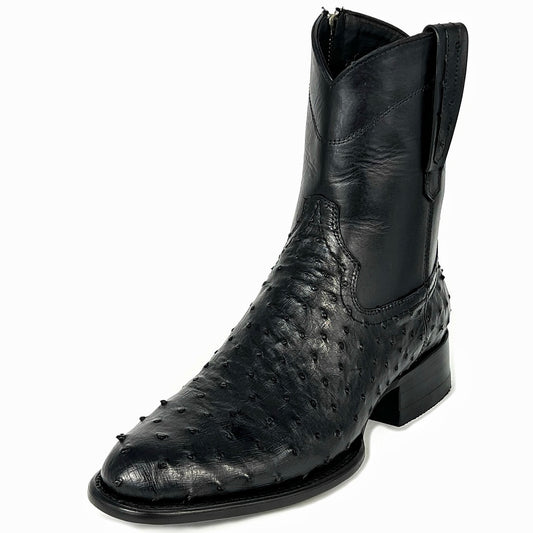 Botín Emma Avestruz Black