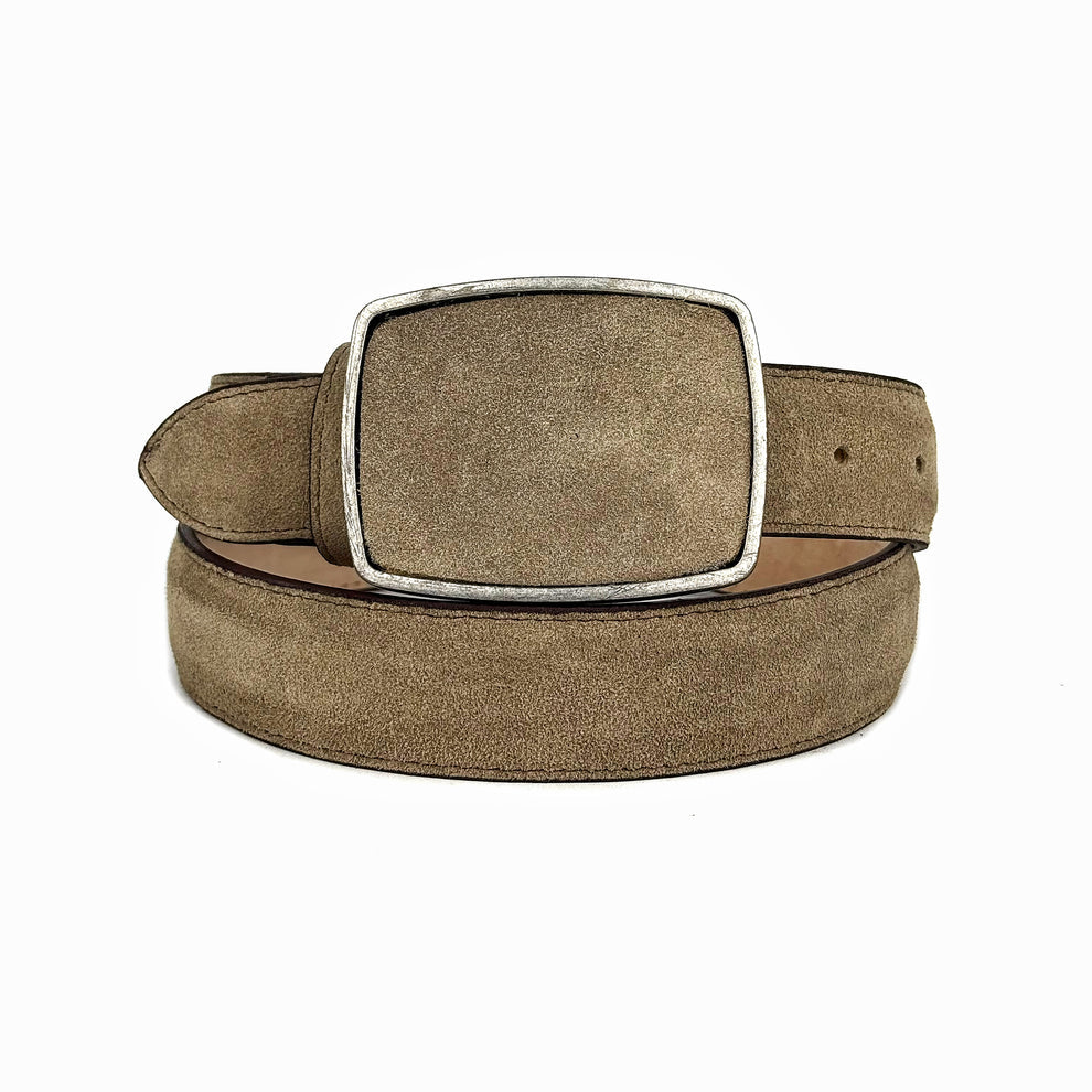 CINTÓ GAMUZA BEIGE HEBILLA CUADRADA