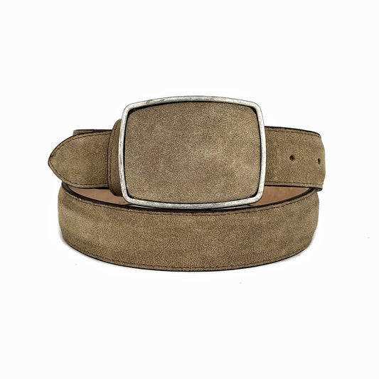 CINTÓ GAMUZA BEIGE HEBILLA CUADRADA