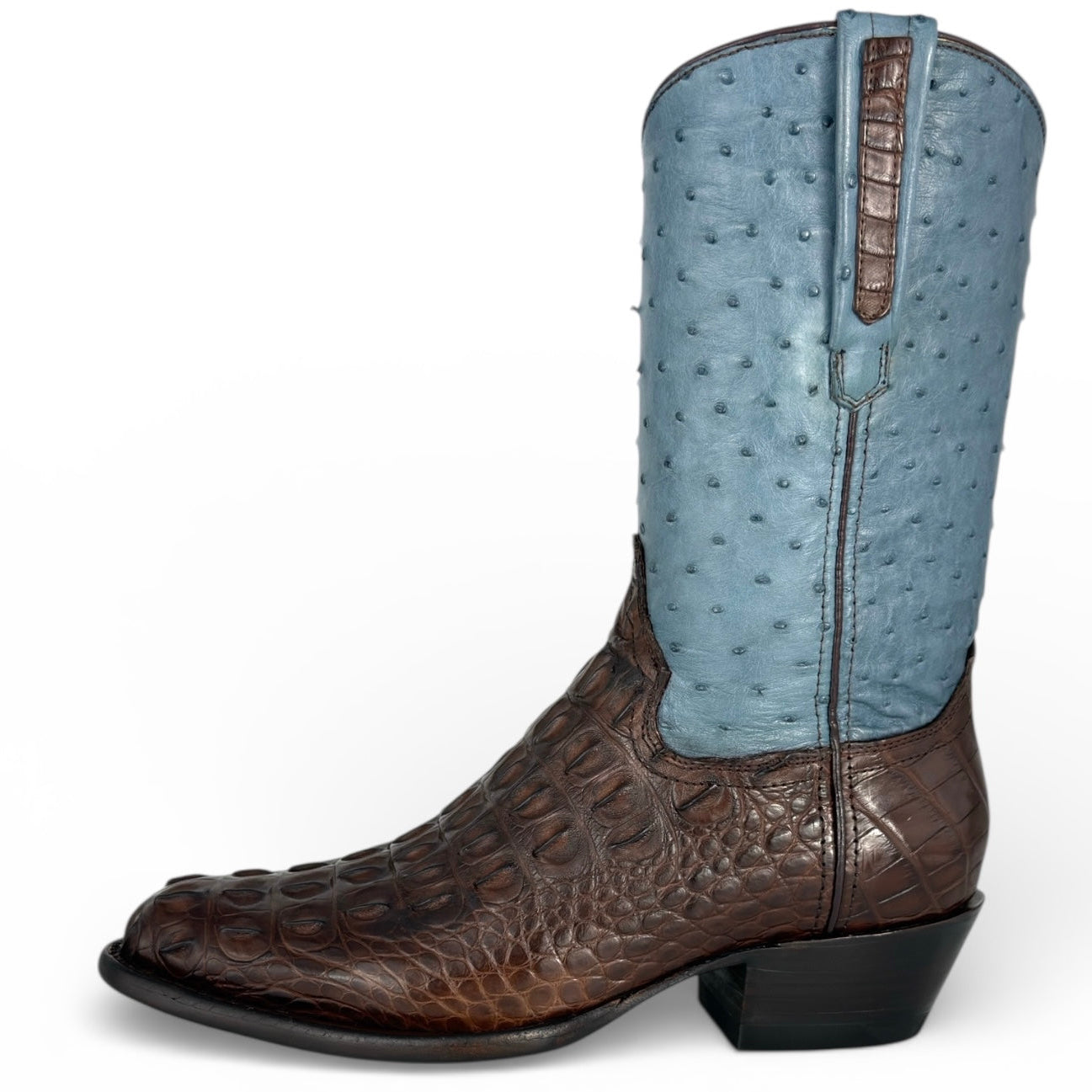 BOTA INVASOR BROWN LOMO ALLIGATOR/ TUBO AVESTRUZ