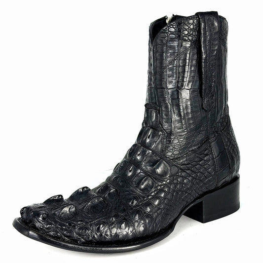 BOTÍN EMMA FULL AMERICAN ALLIGATOR NUCA BLACK