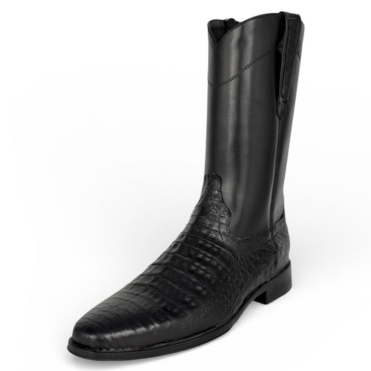 Botines Alex High Cocodrilo Black