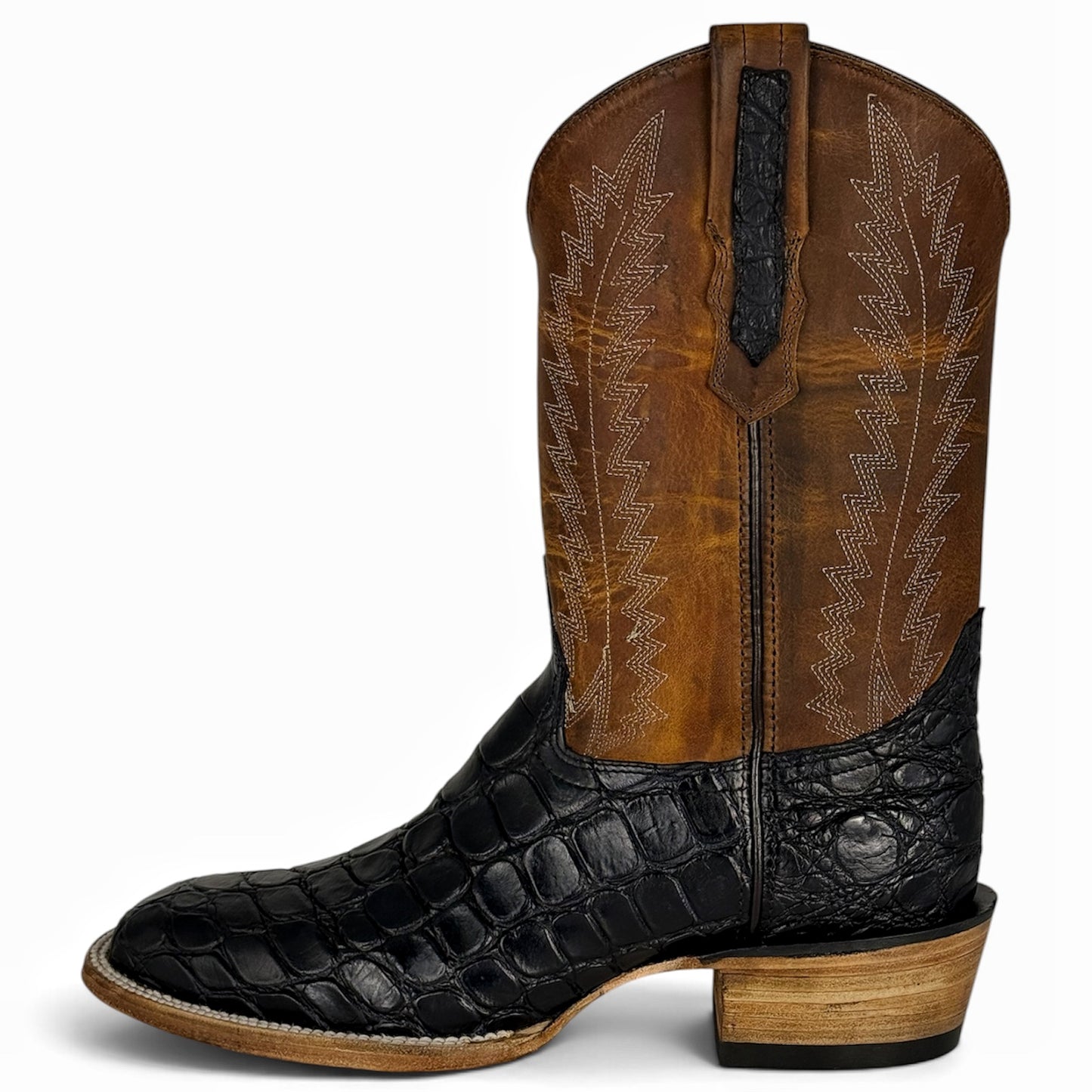 COWBOY ALLIGATOR BLACK HORMA FRANCESA