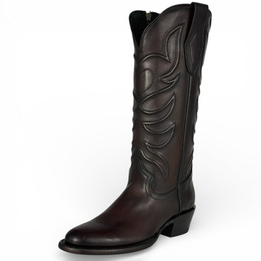 BOTA BELLA TUBO ALTO VINO PIEL VACUNA