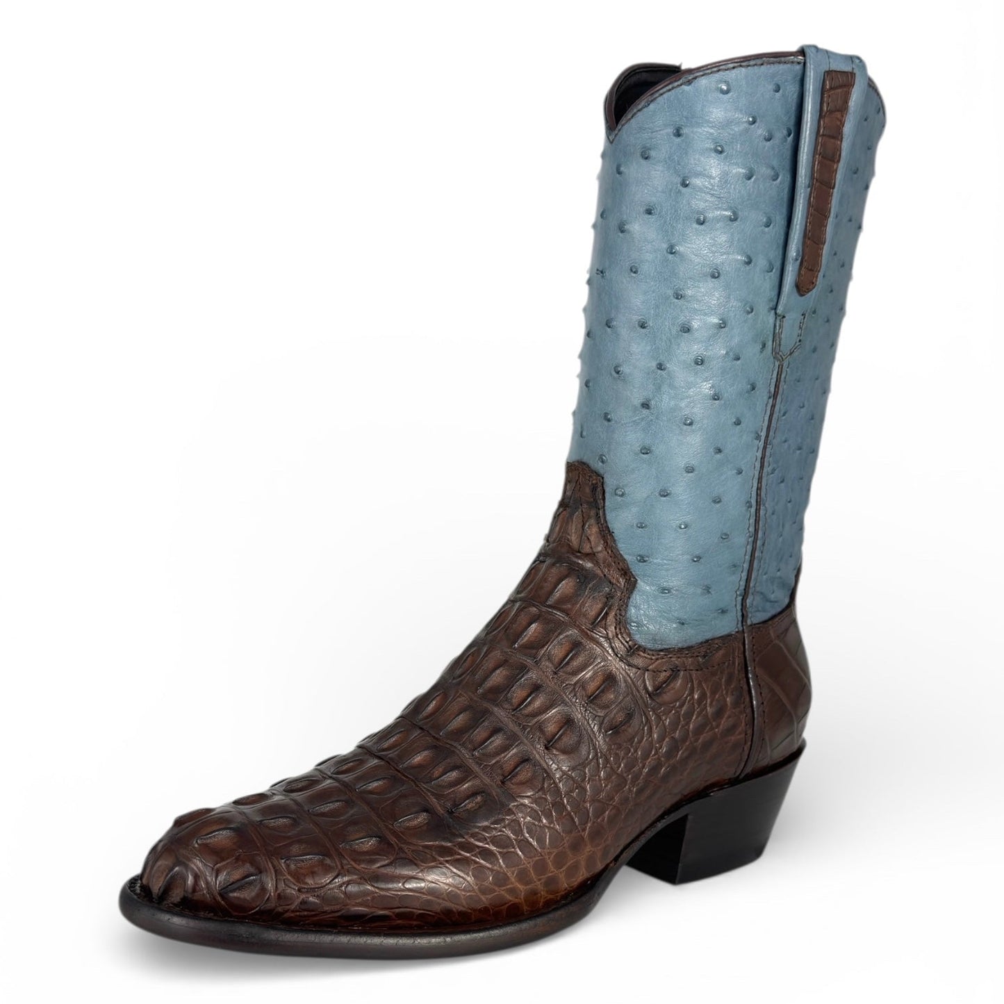 BOTA INVASOR BROWN LOMO ALLIGATOR/ TUBO AVESTRUZ