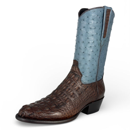 BOTA INVASOR BROWN LOMO ALLIGATOR/ TUBO AVESTRUZ